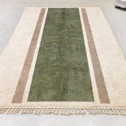 Grand tapis berbère en laine naturelle fait main taille 3/4 m