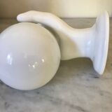 Ceramic hand and opaline sconce