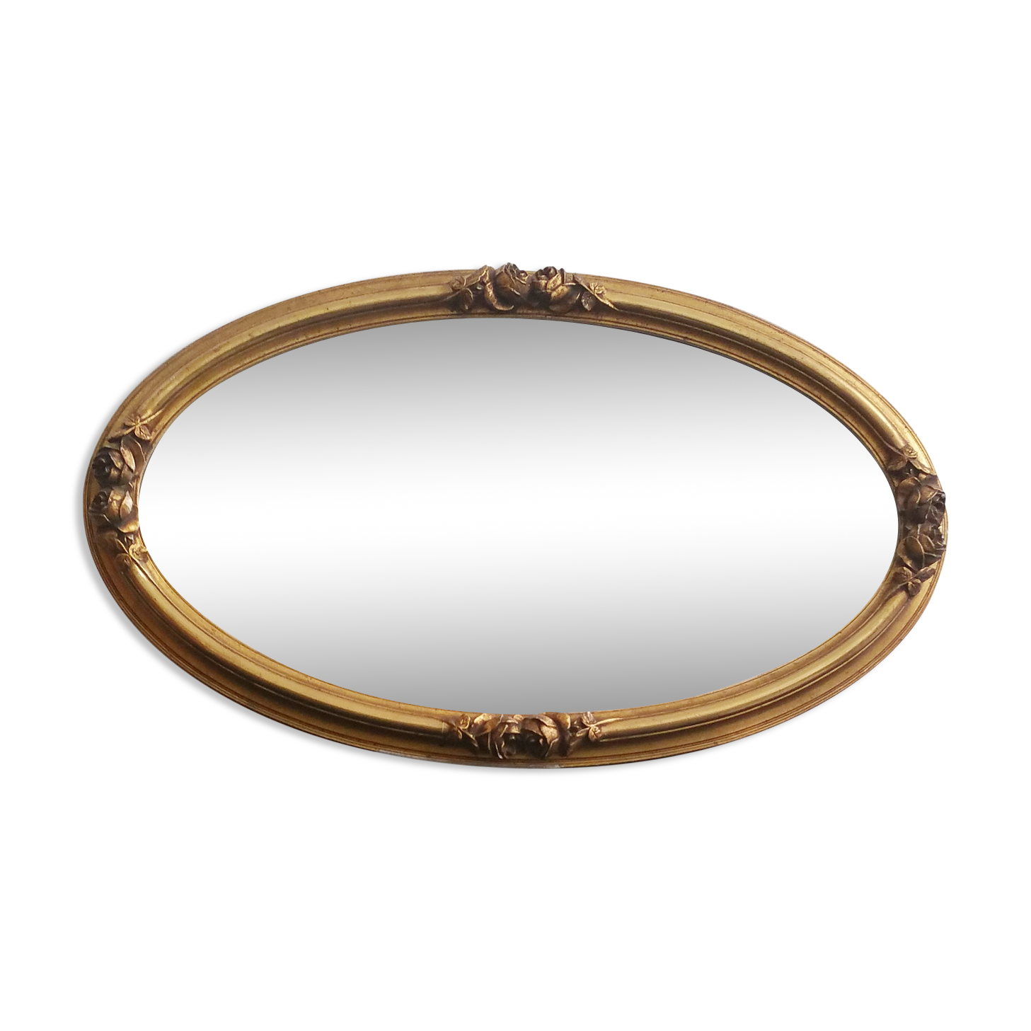 Beveled oval mirror 19th century 75x45cm