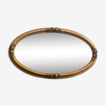 Beveled oval mirror 19th century 75x45cm