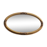 Miroir ovale  XIXe siècle 75x45cm