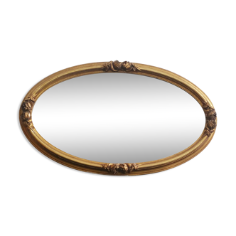 Beveled oval mirror 19th century 75x45cm