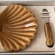 Butter dish and ceramic knife Poët Laval vintage year 60
