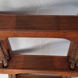 3-tier wood and rope boat shelf