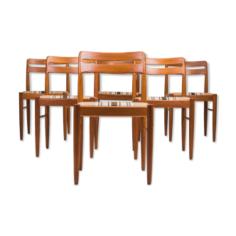 Danish teak dining chairs by H. W. Klein for Bramin, 1980s, Set of 6