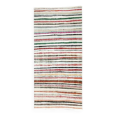 Tapis coureur kilim en laine rose en coton fait main turc Oushak vintage 136x291
