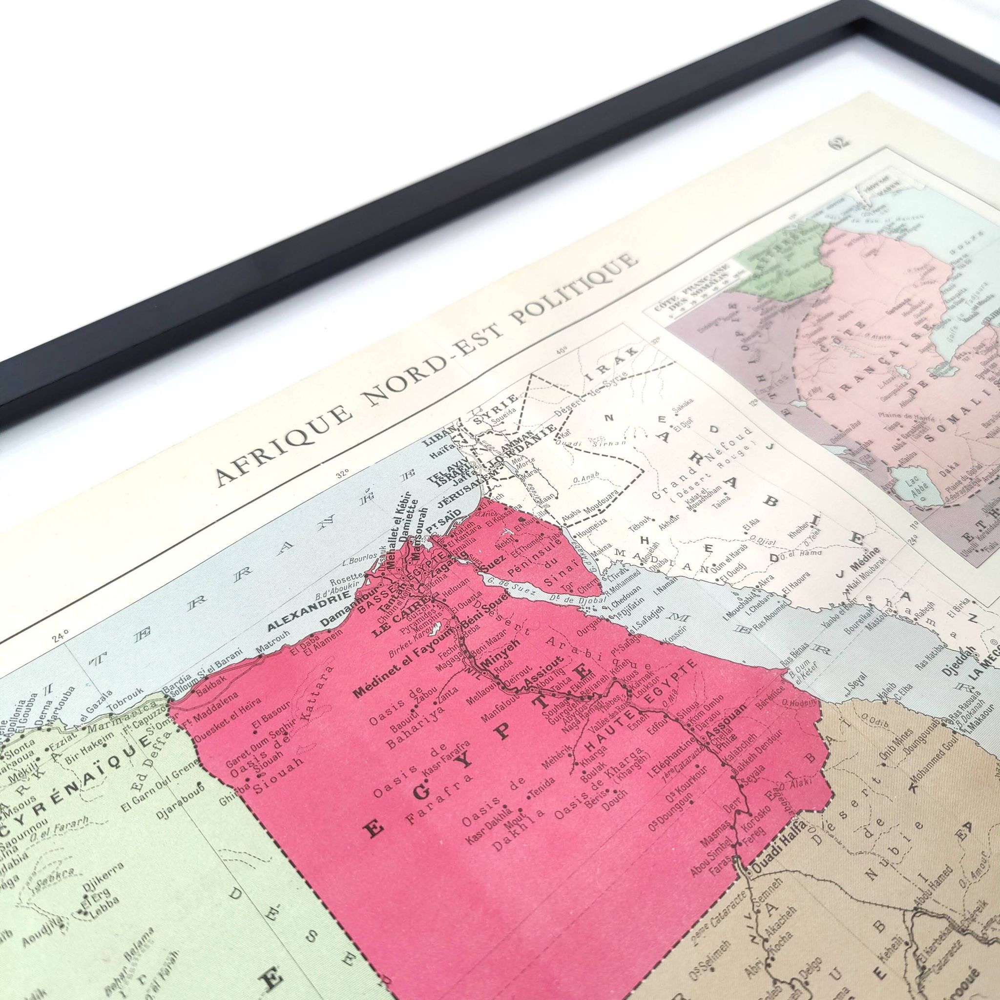 Old map North-East Africa Egypt Libya Sudan 1950