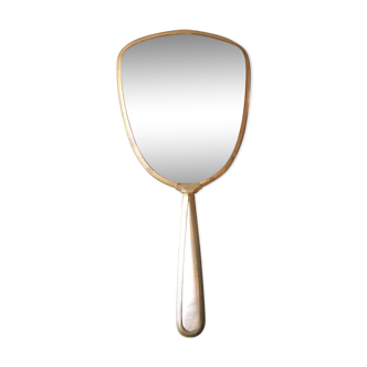 Brass hand mirror 28cm