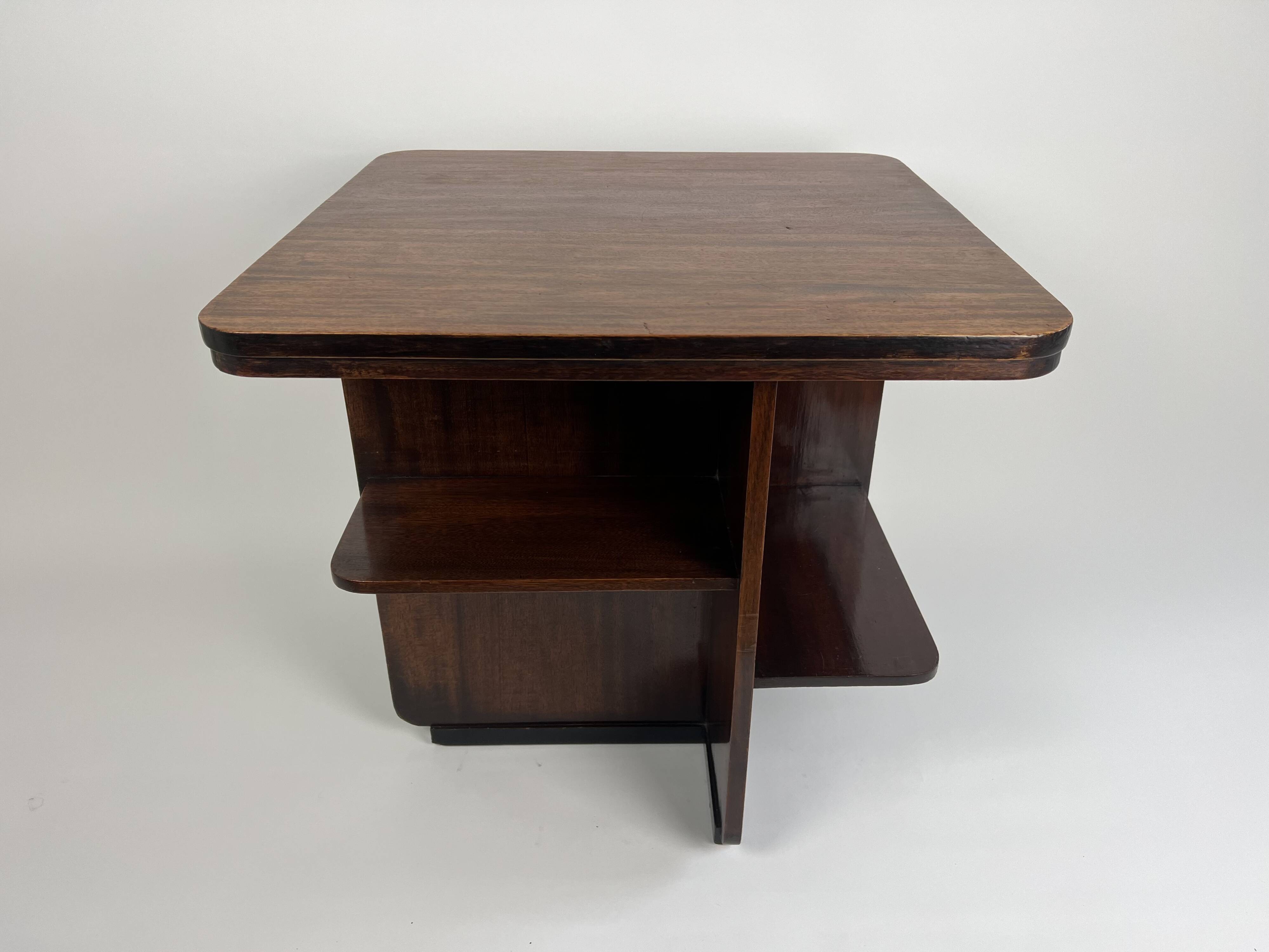 Antique art deco book / side table by Waring & Gillow, England c.1930