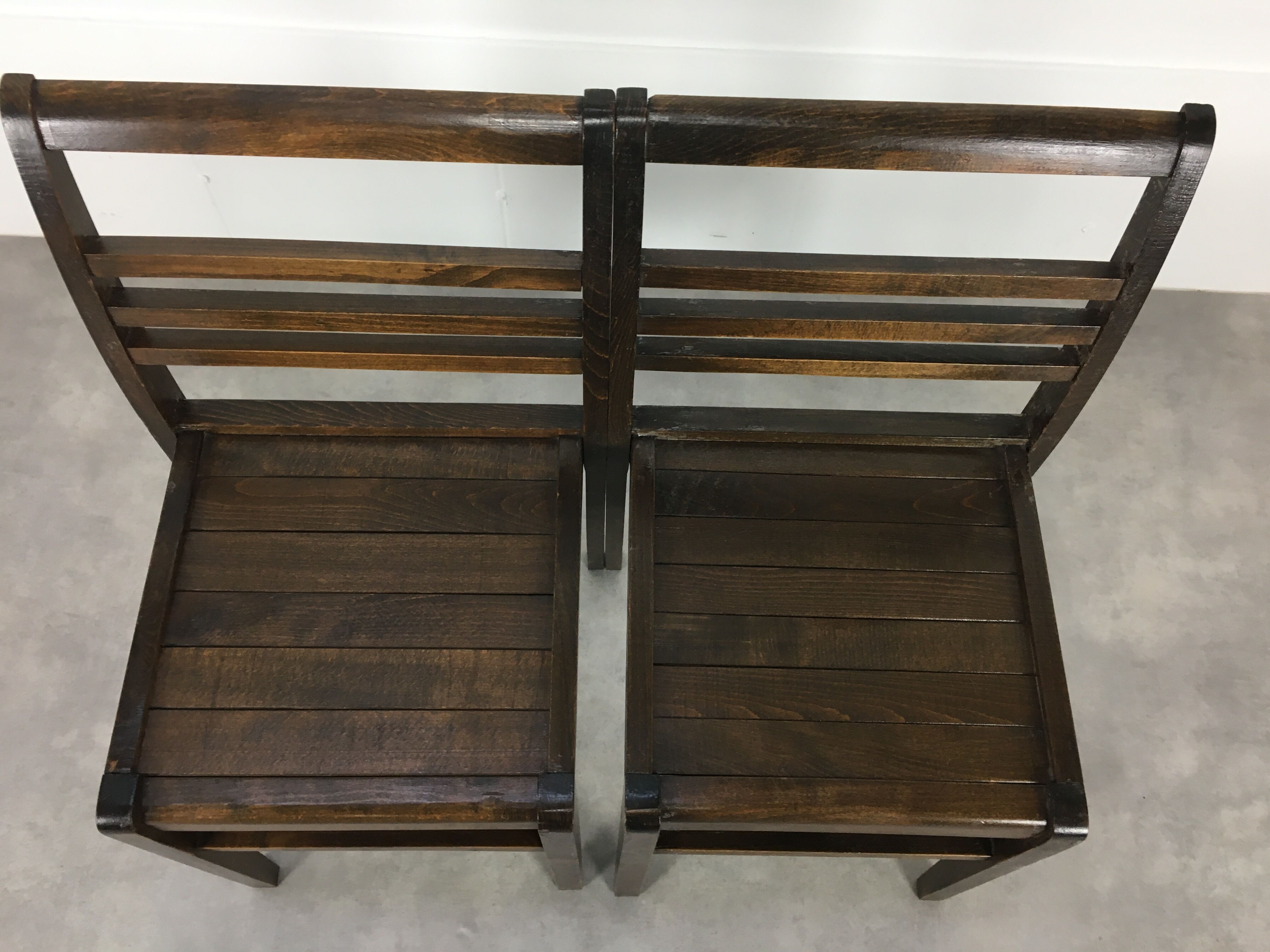 Pair of chairs René Gabriel design reconstruction 50s