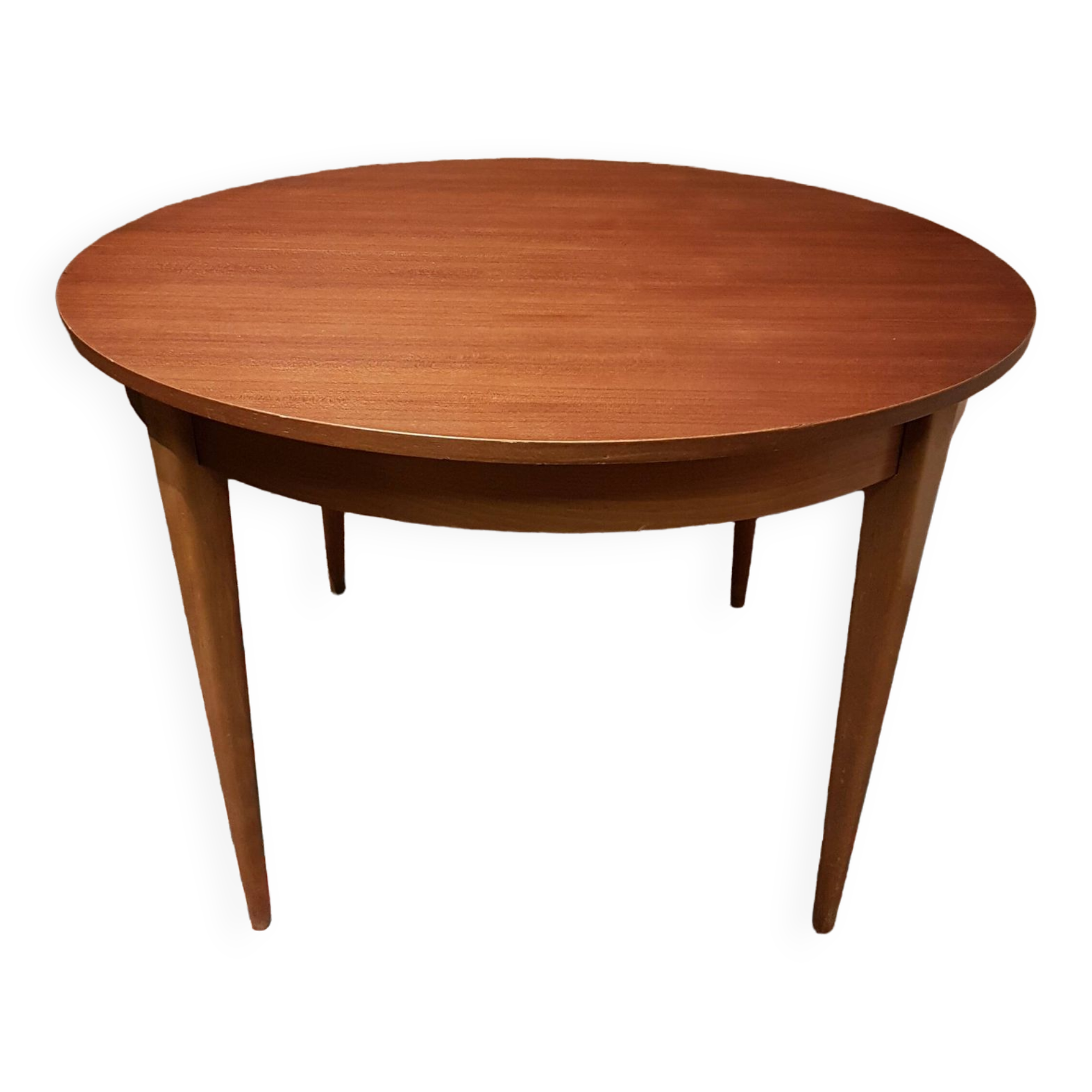 Scandinavian round extending table.