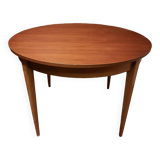 Scandinavian round extending table.