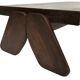 Vintage Coffee Table Wengé Brutalist Postmodern 70's Design