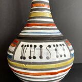 Large earthenware whiskey bottle by Roger Capron in Vallauris