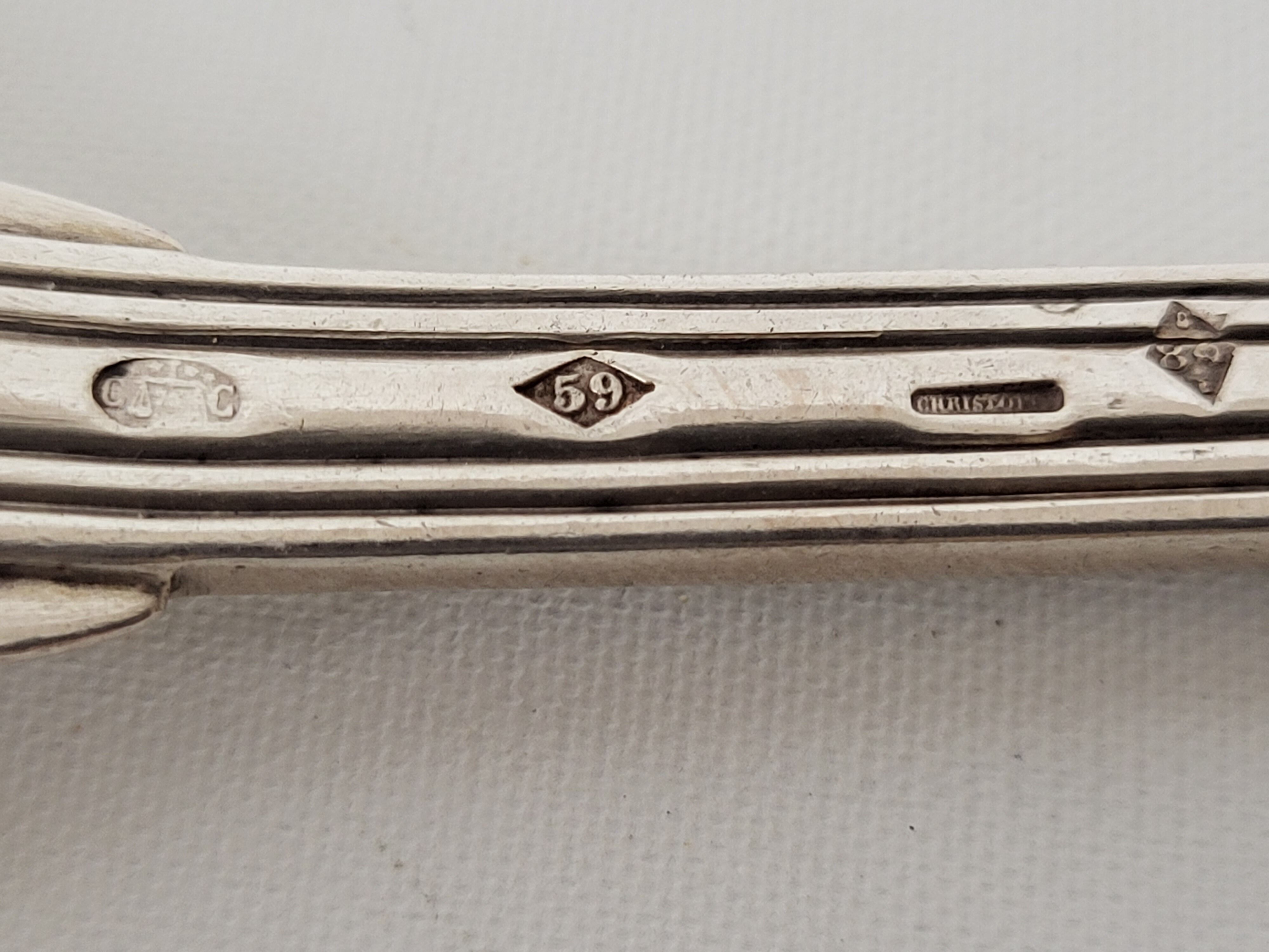 12 silver metal cutlery mesh model