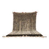 Authentic Beni Ouarain Rug 236x152 cm – Natural Cream Wool