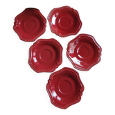 Lot de 6 soucoupes Faïence Provençale Poët-Laval