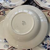 Set of 6 Luneville soup plates