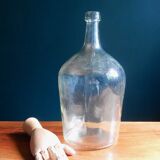 Demijohn in clear colorless glass