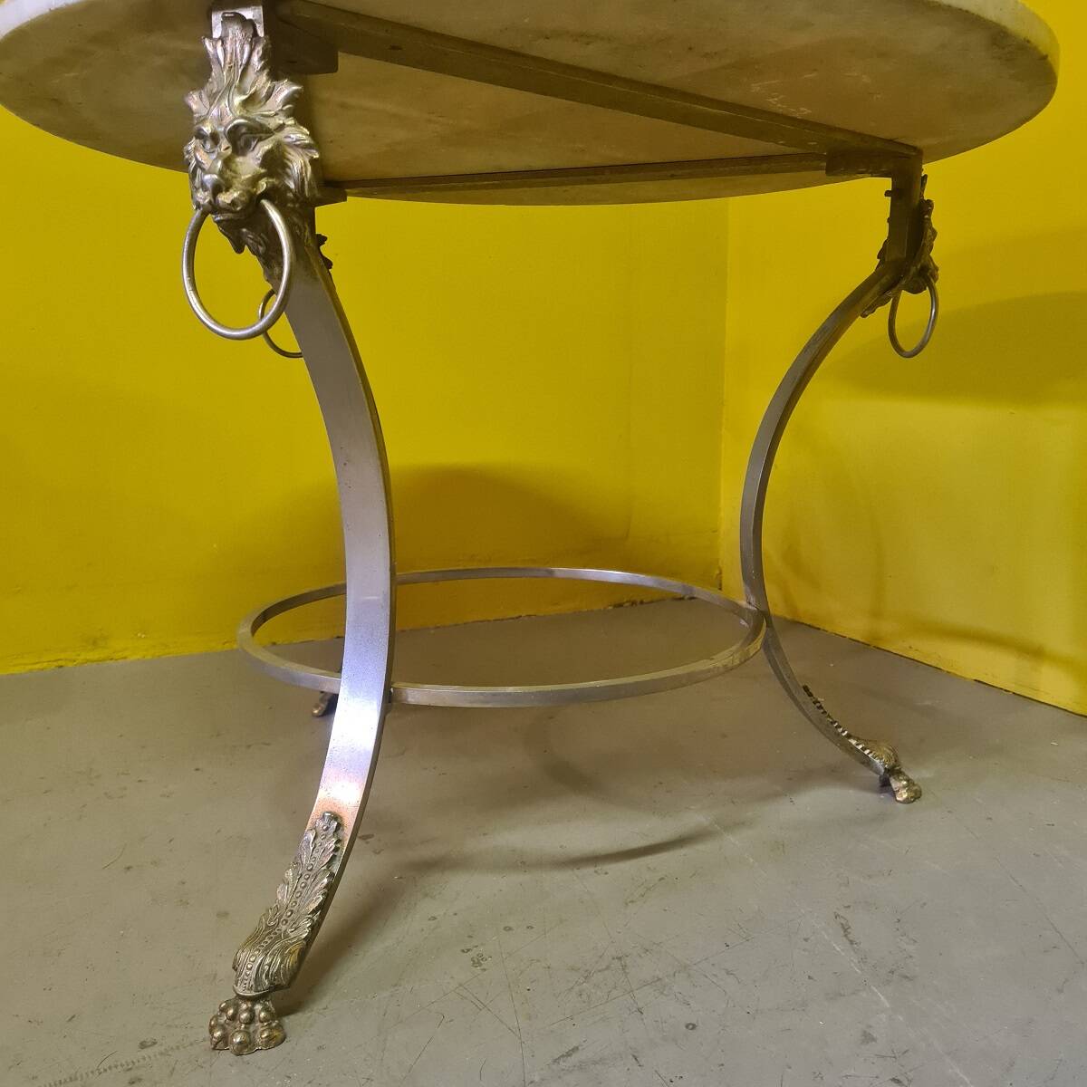 Coffee table with marble top from the 1950s/60s