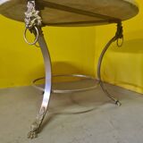 Coffee table with marble top from the 1950s/60s
