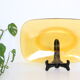 Rectangular amber glass dish, Vereco, vintage