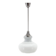 Suspension en chrome et verre de lait des années 1970, Tchécoslovaquie