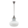 Suspension en chrome et verre de lait des années 1970, Tchécoslovaquie