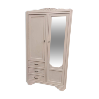 Beige art deco wardrobe