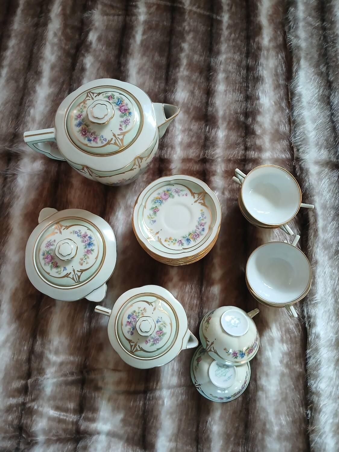 Antique fine porcelain tea set