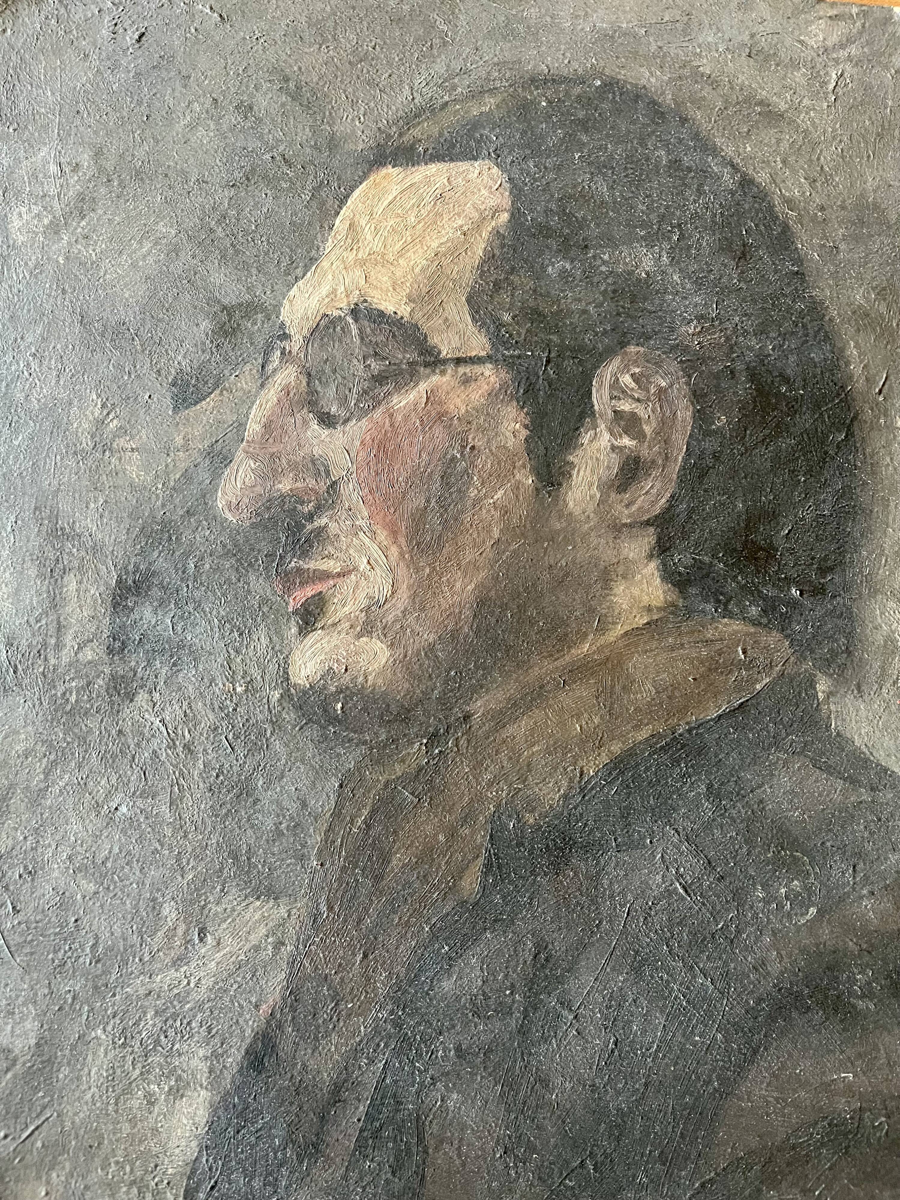 Old portrait of a man – painting on panel