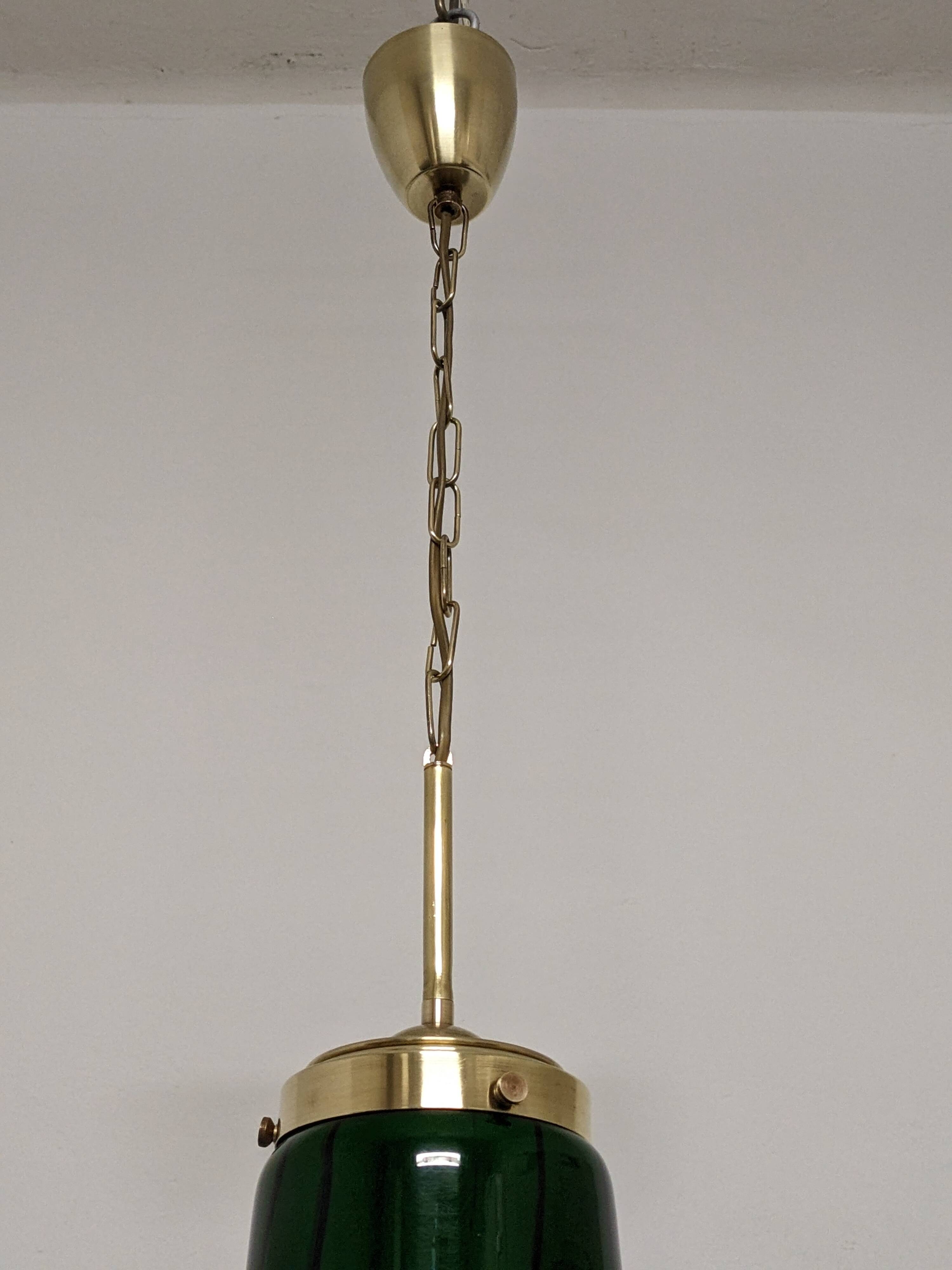 Art Nouveau style Murano glass pendant light, Italy circa 1950