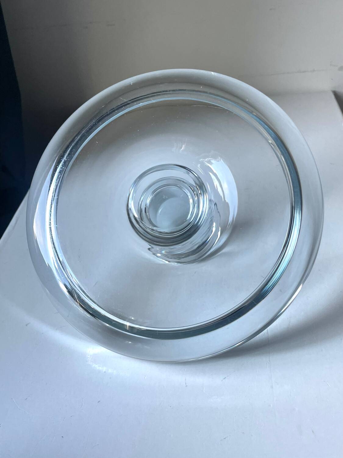 Holmegaard Sculptural bowl design by Per Lutken Denmark 1950’s