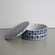 White and blue porcelain jewelry box