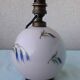 Pied de lampe en opaline rose