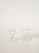 Pair of small moulded glass candle holders, 1950
