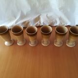 Set of 6 stoneware mazagrans