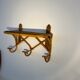 Vintage rattan wall coat rack