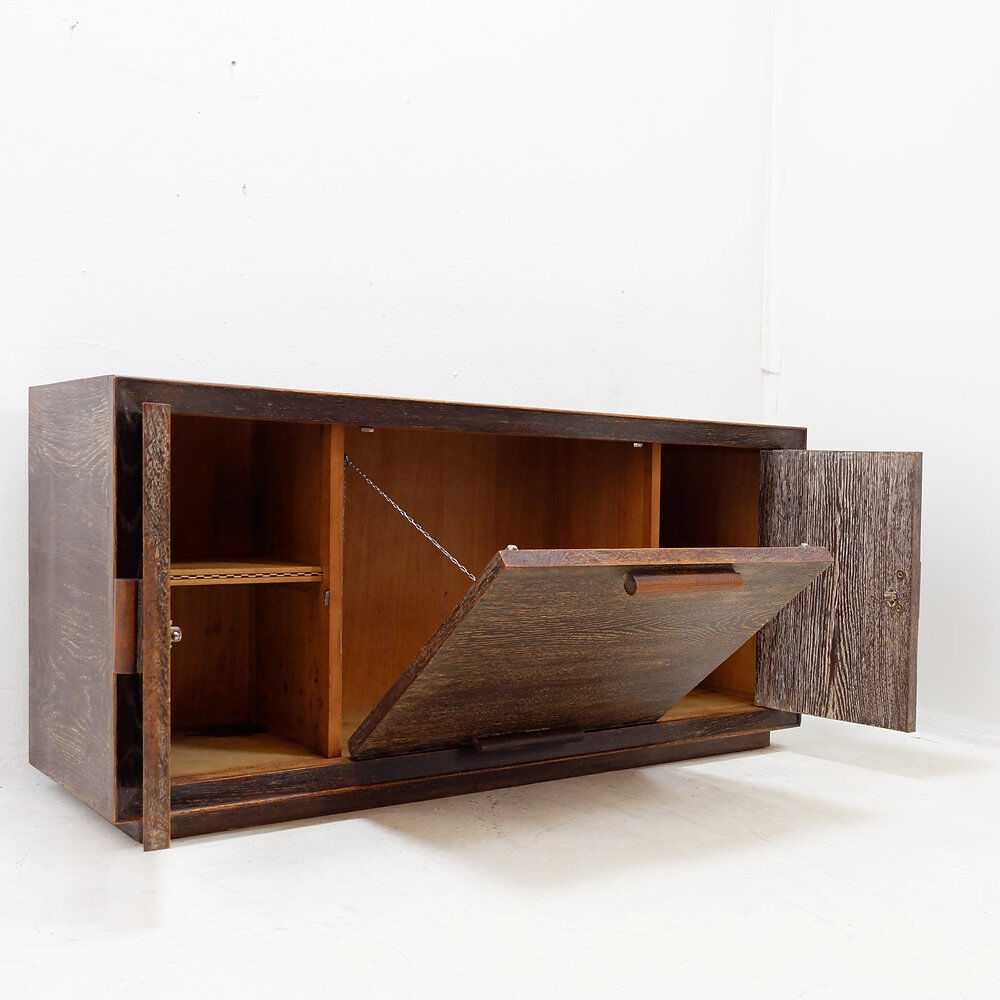 Wenge wood vintage sideboard - modernist style