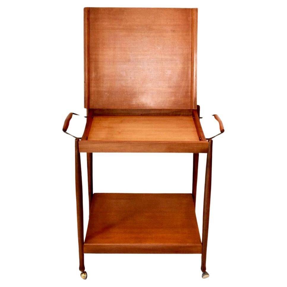 1950s vintage teak dessert trolley bar by "Fratelli Reguitti"