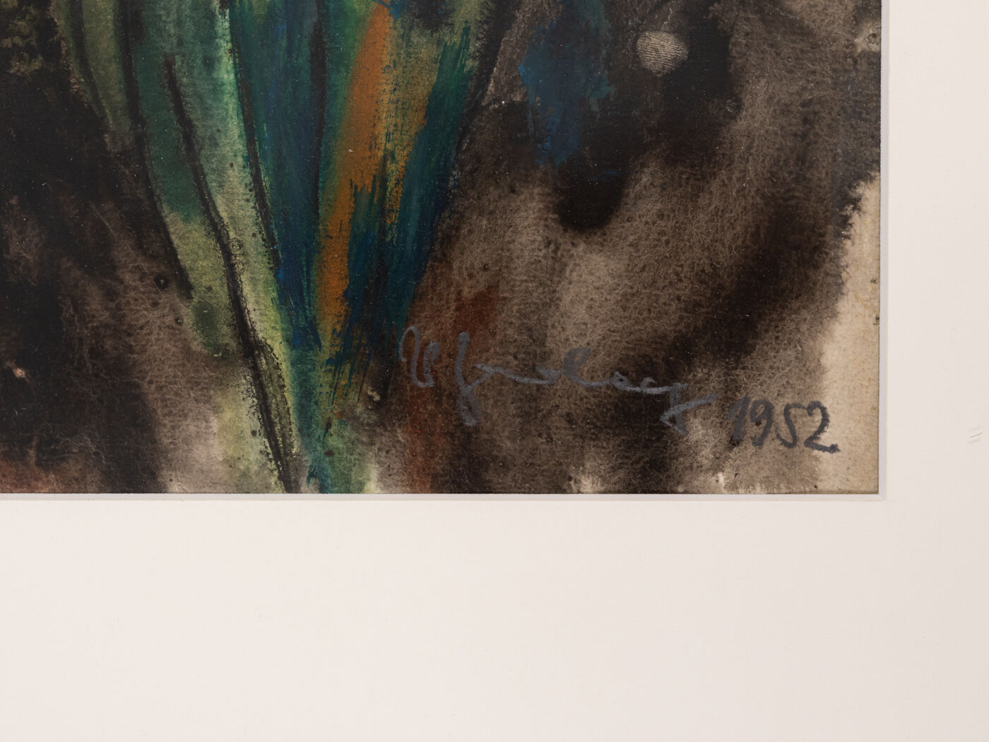 Flower in the Darkness, Aquarelle on Paper, 43 x 63 cm