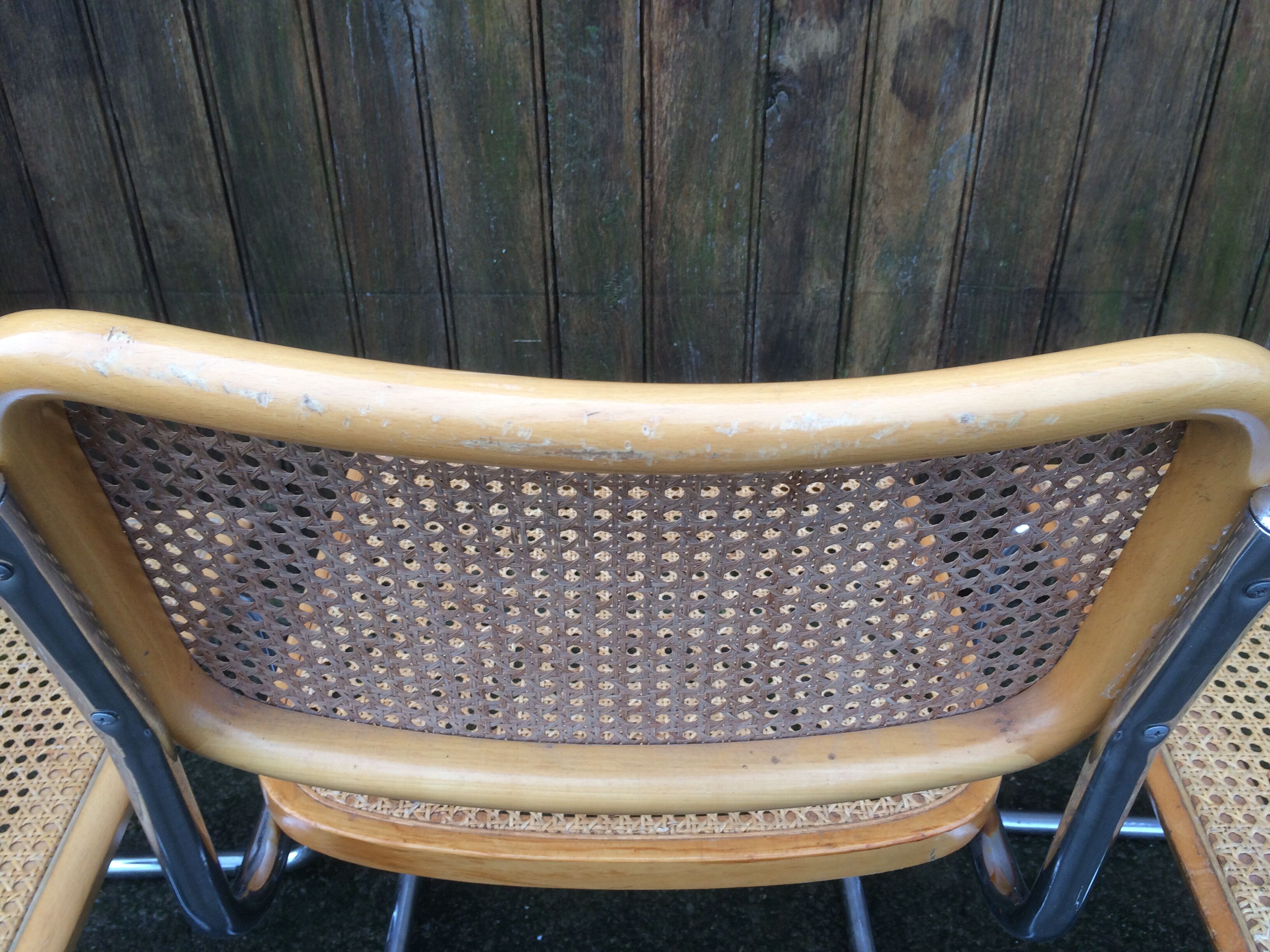Lot de 4 chaises Breuer cesca B32