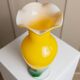 Vintage Murano Glass Fenton Vase in Multicolor Yellow, White & Green, Flashed Glass – Italy 1970s