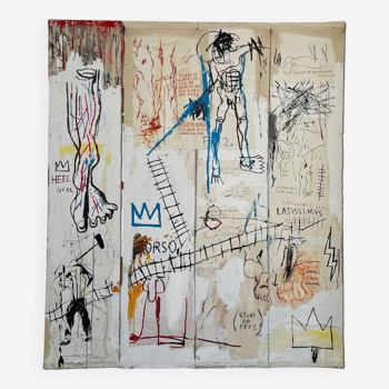 Jean Michel Basquiat (1960-1988), Leonardo da Vinci’s Greates Hits, 1982, Copyright Estate of Jean Michel Basquiat, Licensed by Artestar New York, Printed in UK