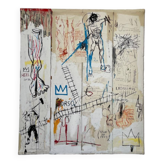 Jean Michel Basquiat (1960-1988), Leonardo da Vinci’s Greates Hits, 1982, Copyright Estate of Jean Michel Basquiat, Licensed by Artestar New York, Printed in UK