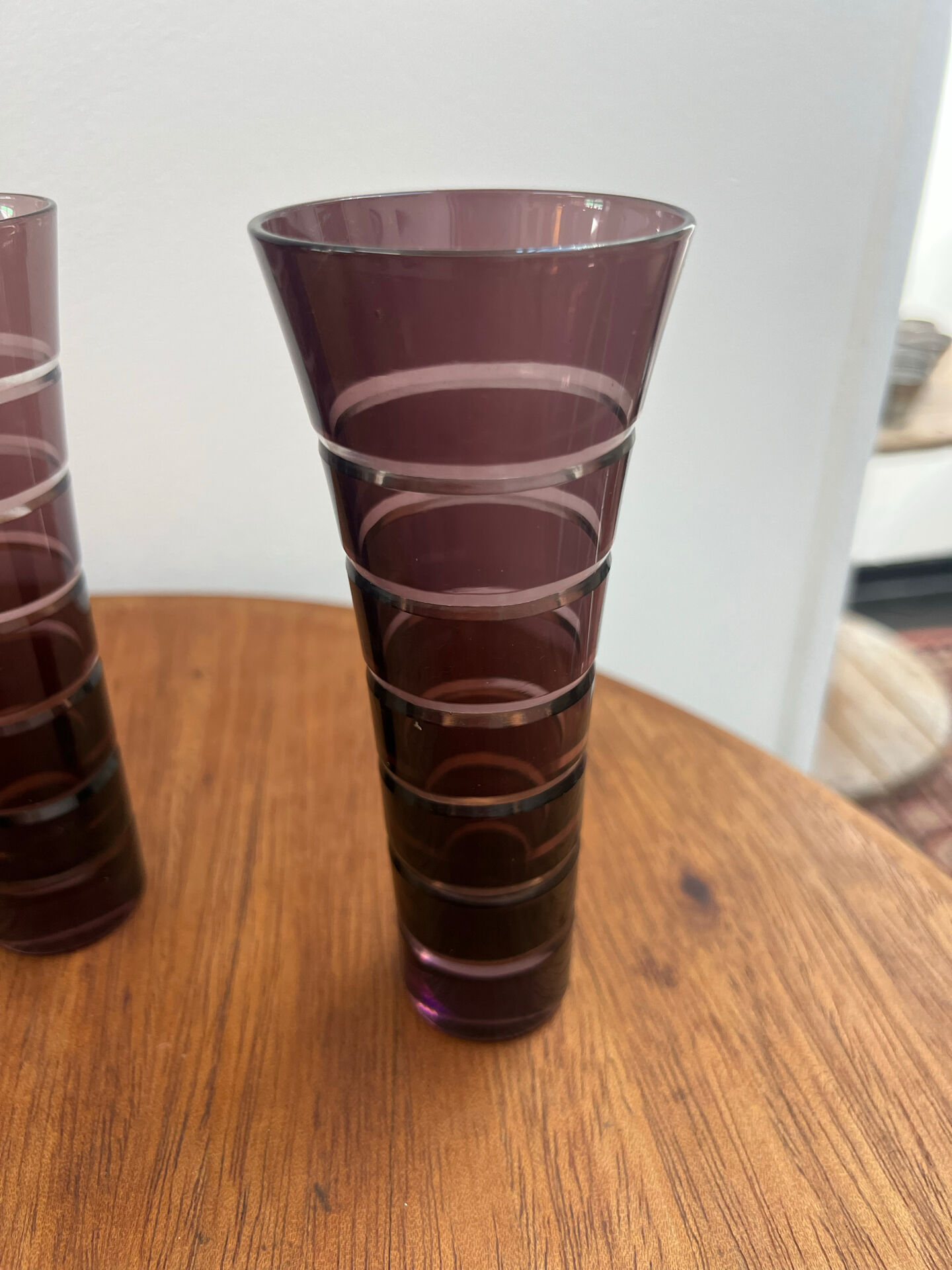 6 wheel-cut glasses 1970