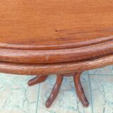 Brutalist table in solid oak