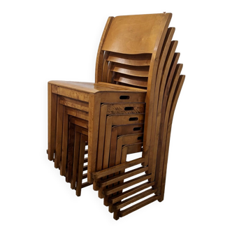 6 “Orchestra” chairs by Sven Markelius, Sweden Circa 1930