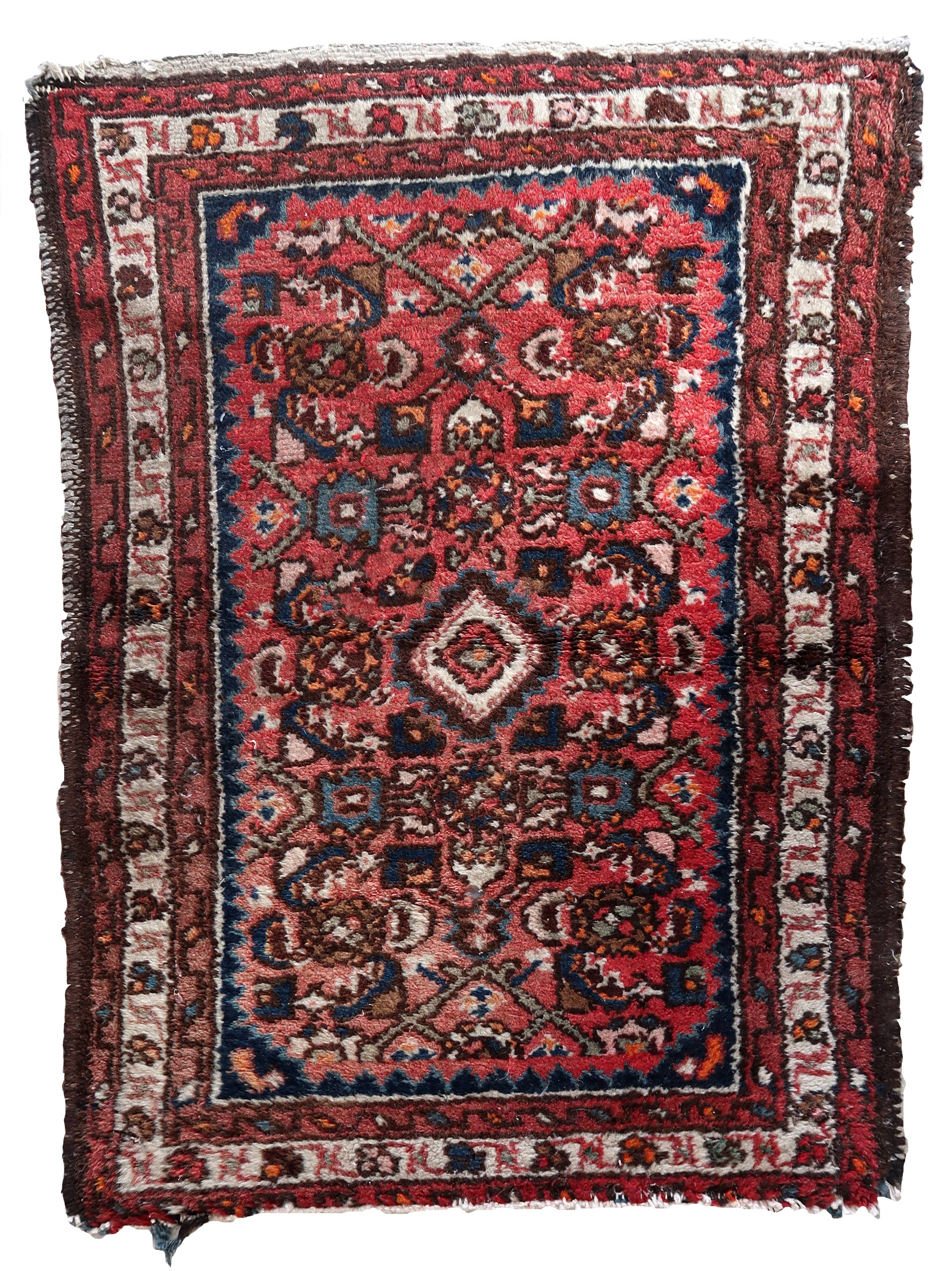 Tapis Vintage Hamadan Fait Main – 62 x 86 cm - 1C1019
