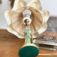 Lampe avec pied statuette asiatique en jade